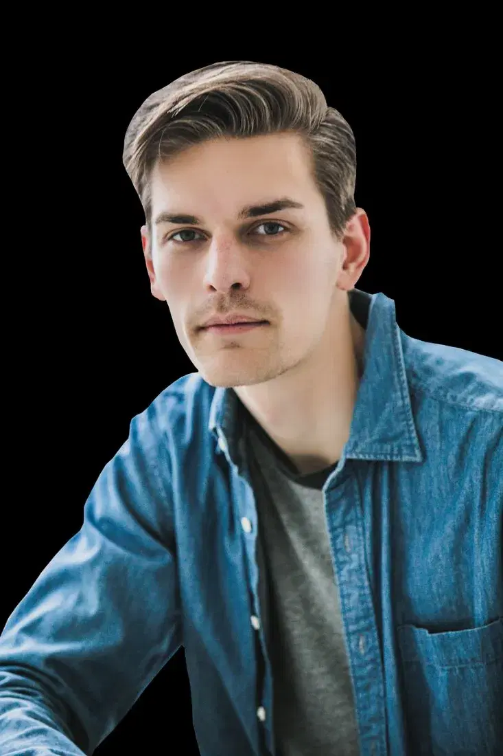 Regular Fit Denim Shirt - Mid Denim Blue