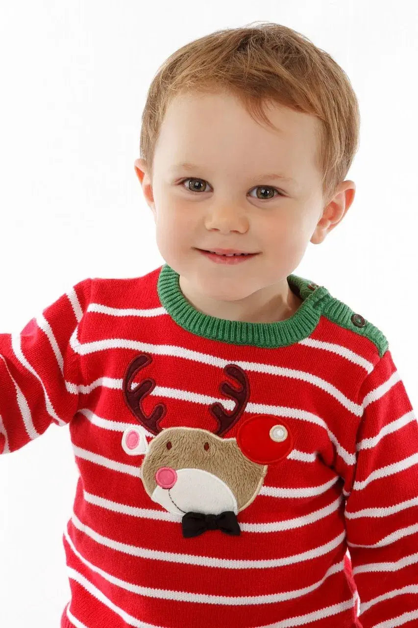 Festive Knit Jumper - Red/White