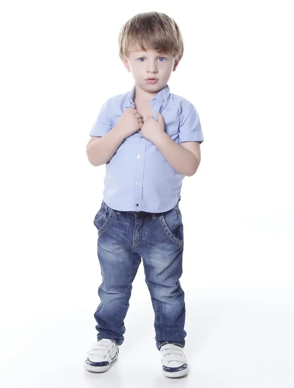 Kids Slim Jeans - Mid Blue