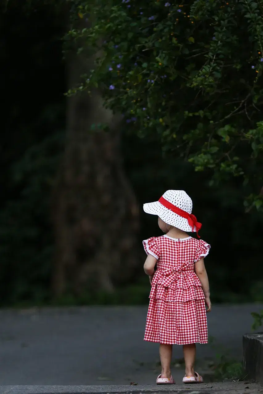 Flounced Cotton Dress