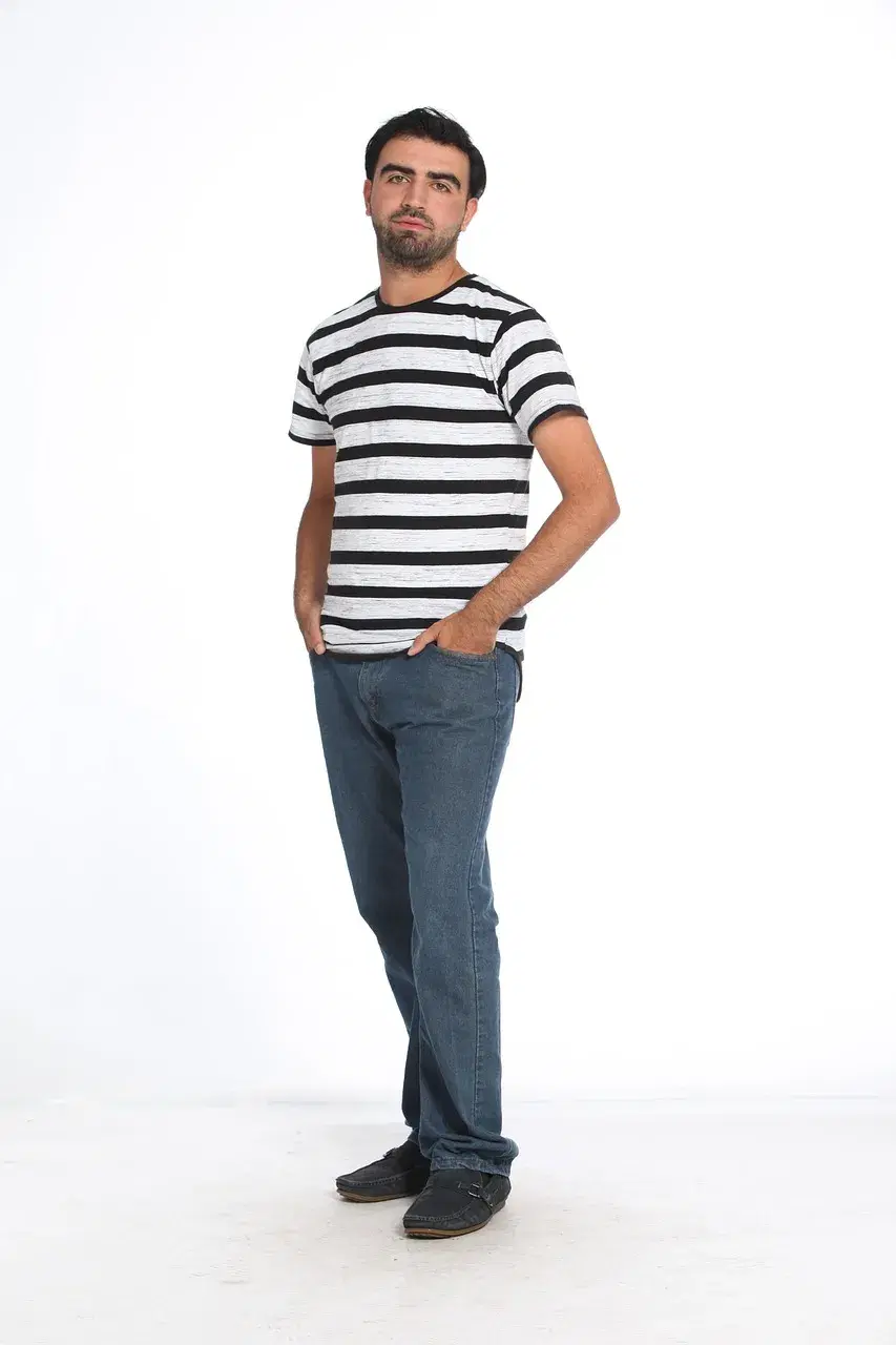 Regular Fit Striped T-shirt - White/Black Striped