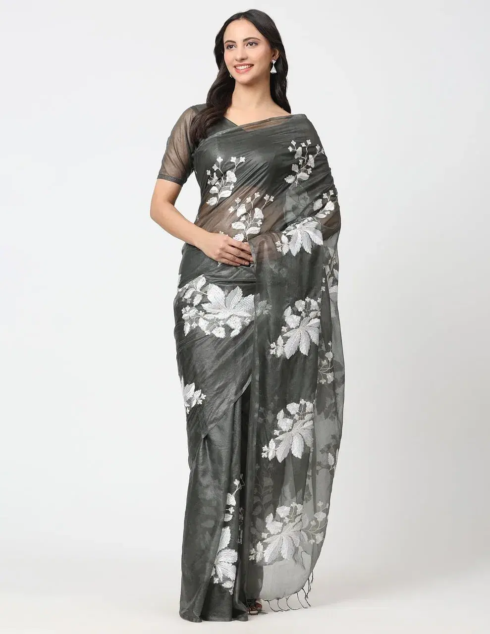 Printed Organza Saree